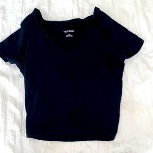 Tight-fitted plain black tank top. Size - XS.